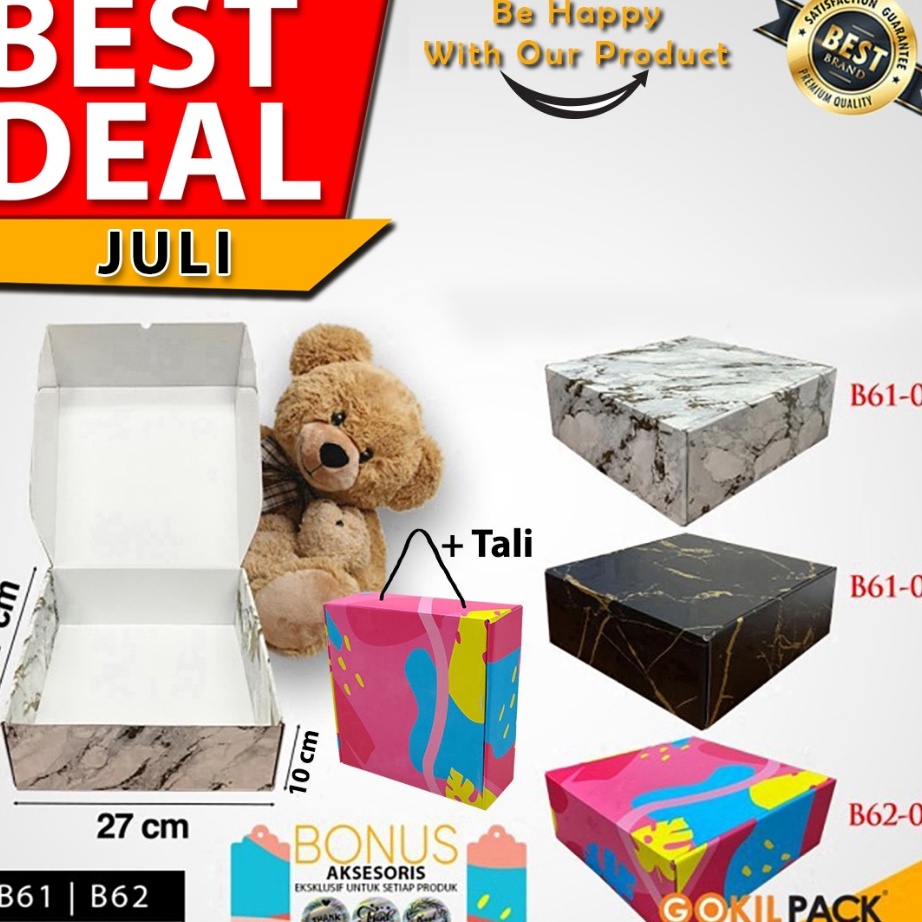 

DASYAT GOKILPACK Gift Box Color Marble Kotak Kado Besar Mewah B62