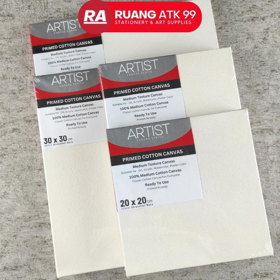 

KILAT Kanvas Lukis Premium Media Lukis Primed Cotton Canvas Siap Pakai