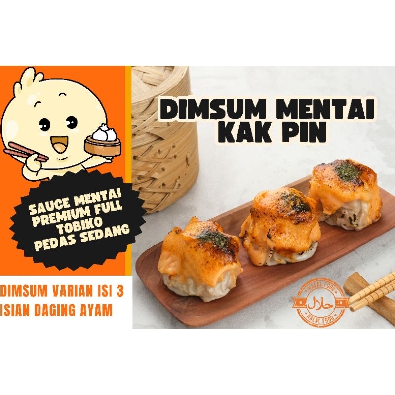 

[READY KIRIM SOMEDAY] DIMSUM MENTAI SEDANG ISI 3 PREMIUM TOBIKO PEDAS SEDANG | DIMSUM KAKPIN | DIMSUM HALAL |READY