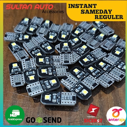 Lampu Led T10 Untuk Mobil & Motor 2 Mata Canbus Error Free Anti Error