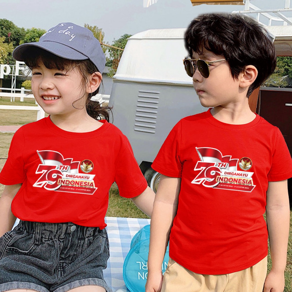 Wow Murah Meriah FF Kaos HUT RI Anak Kaos MERAH PUTIH Kaos Anak 2