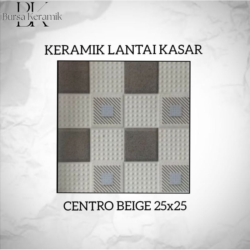 Keramik Lantai Kasar Centro Beige 25x25