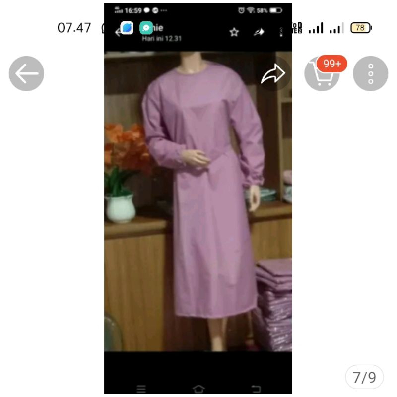 baju surgical gown/jubah/baju ok /baju bedah/bahan parasut bisa di cuci