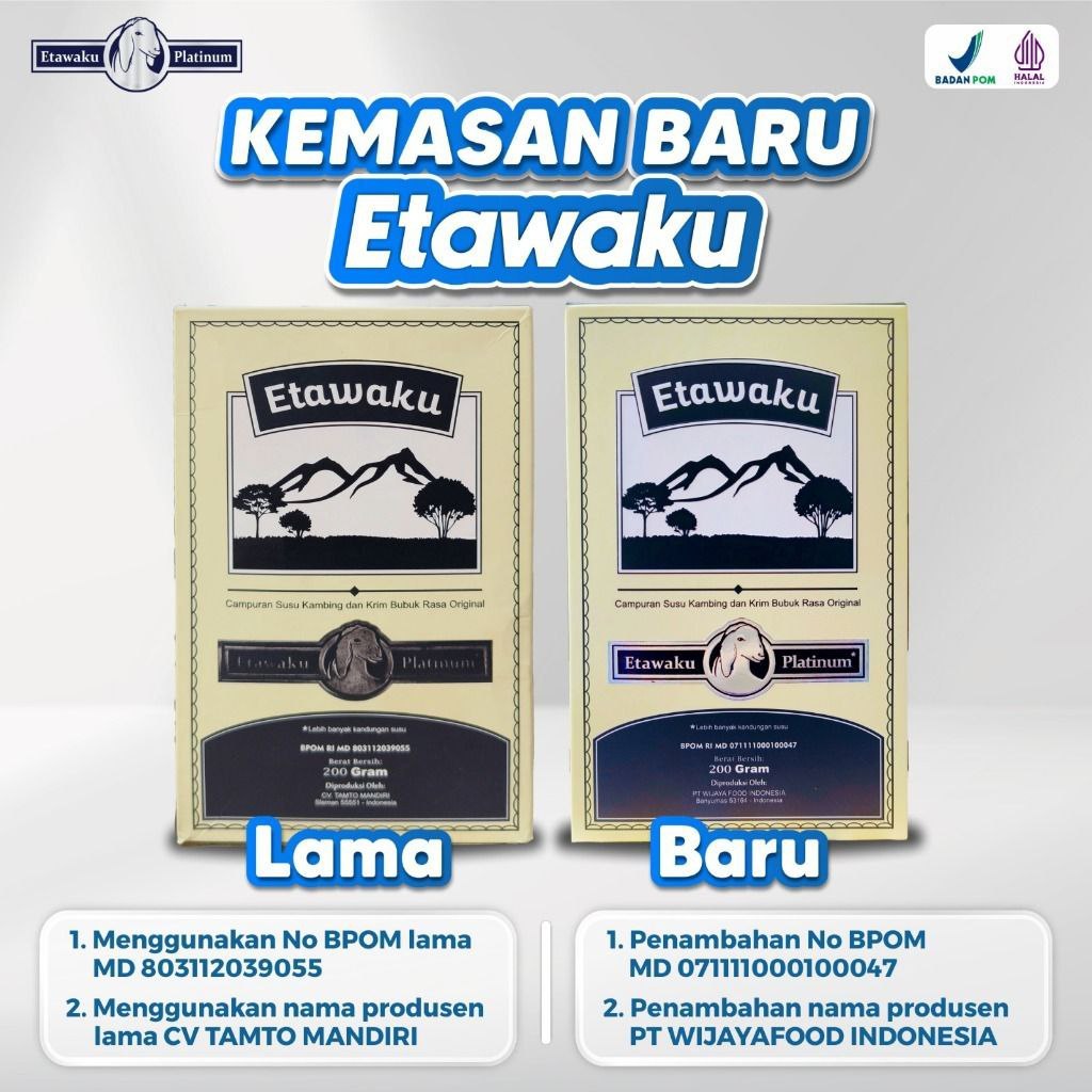 

ETAWAKU PLATINUM Susu Kambing Etawa kualitas premium 200g