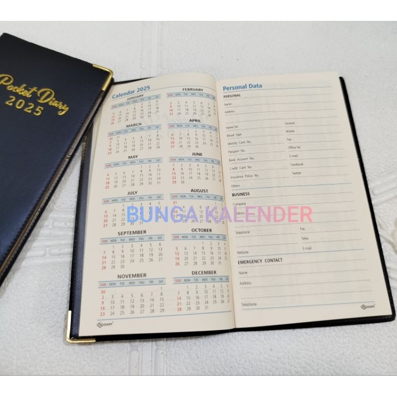 

BUKU AGENDA POCKET DIARY Tahun 2025 9 cm x 16 cm