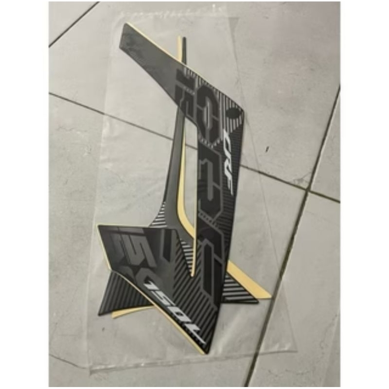 STRIPING DECAL POLET STIKER HONDA CRF 150L 2019 2020 2021 2022  Full HITAM ABU  BODY STANDART