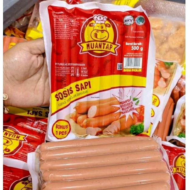 sosis sapi muantap 500gr/muantap bartoz sosis sapi