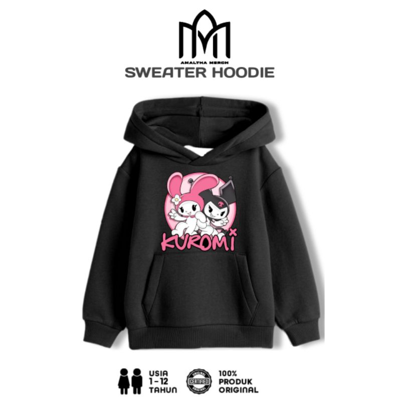 Jaket Hoodie Kuromi Anak Perempuan / Hoodie Sweater Kuromi Anak Perempuan Kekinian