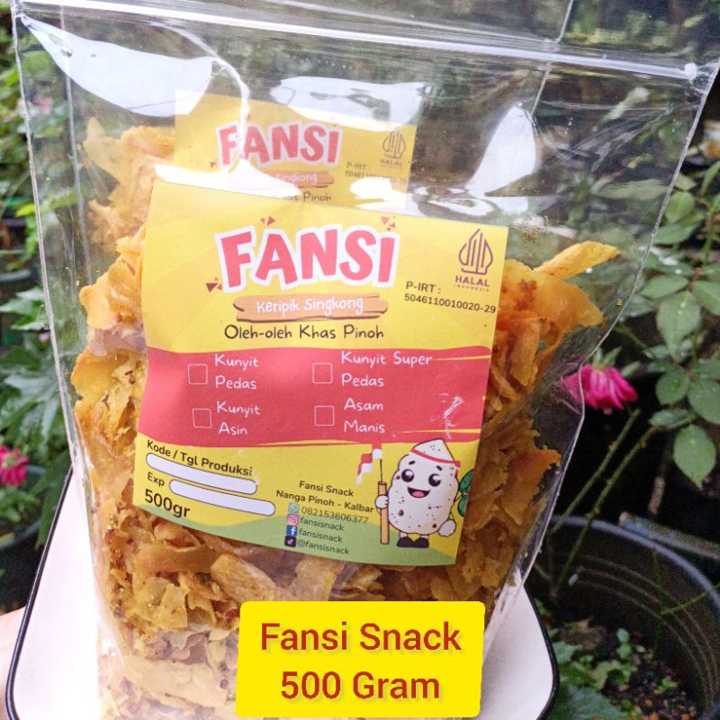 

Keripik Singkong Kunyit Khas Nanga Pinoh Kripik Camilan Enak Gurih Pedas Manis Asin 500 Gram - Fansi Snack