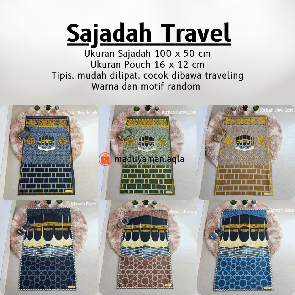 Sajadah Travel Tipis Ukuran 100 x 50 cm Sajadah Tipis Sajadah Murah Sajadah Traveling Sejadah Travel