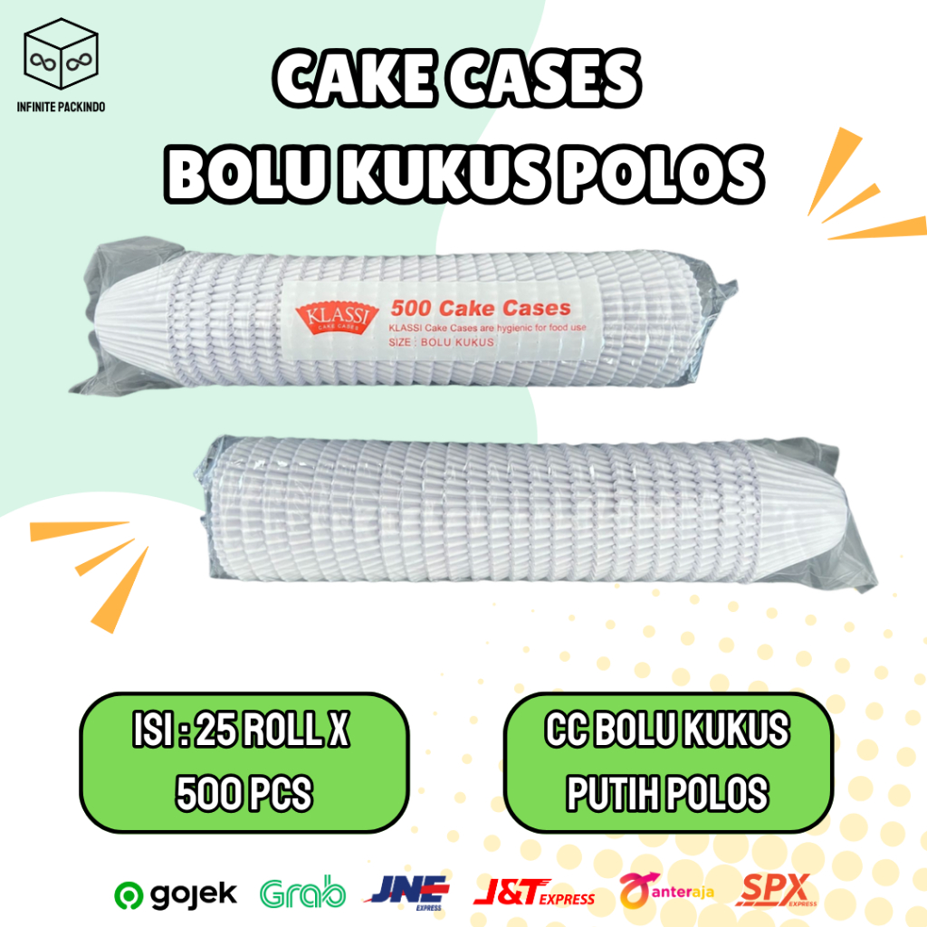 

(ISI 500 PCS) Cake Cases Bolu Kukus Polos dan Motif / Kertas Bolu Kukus