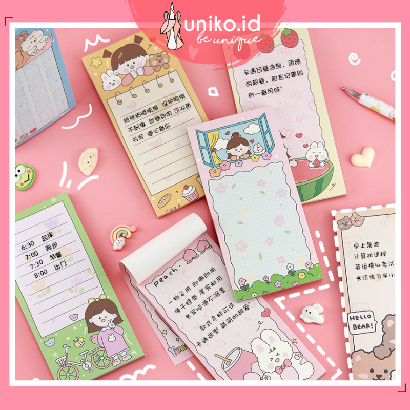 

UNIKO.ID MEMO NOTE PANJANG MOTIF KARAKTER KARTUN KERTAS PESAN MEMO LUCU