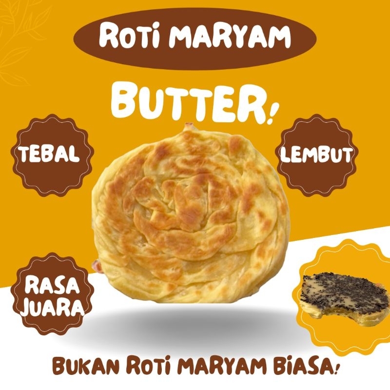 

[PREMIUM] ROTI MARYAM BUTTER / CANE / ROTI KONDE LANGSUNG PANGGANG