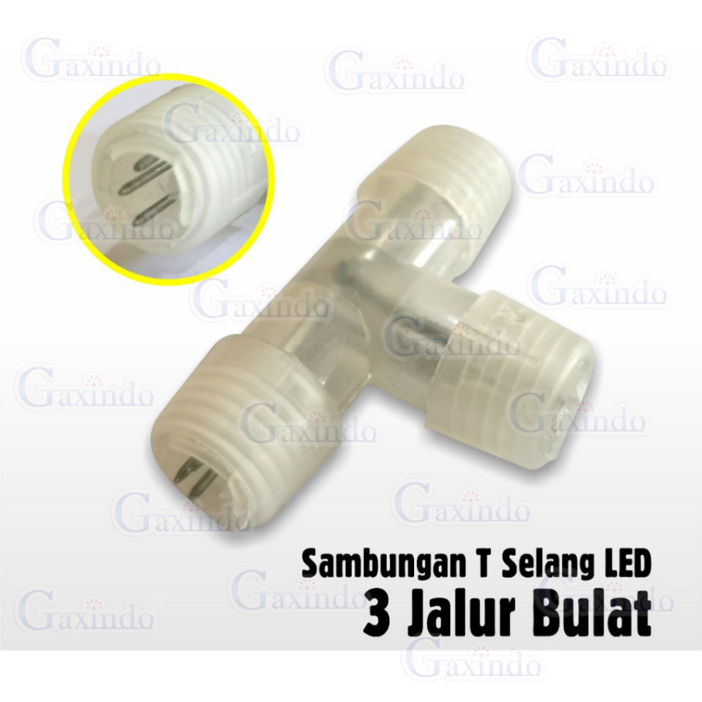 sambungan selang led, konektor selang led 3 jalur, konektor lampu led rope, sambungan lampu led bula