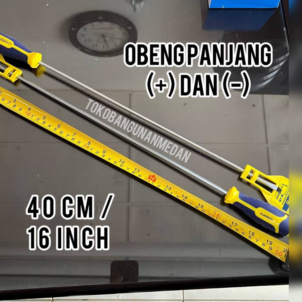 OBENG PANJANG 40 CM MINUS (-) PLUS (+) LAKONI PRO - JETJO TOOLS