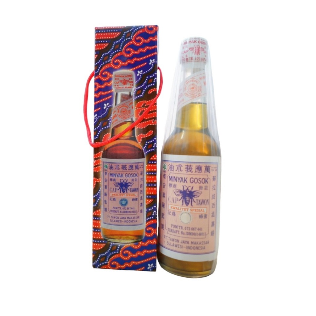 Minyak pijat gosok cap tawon tutup putih asli makassar 330ml 330 ml