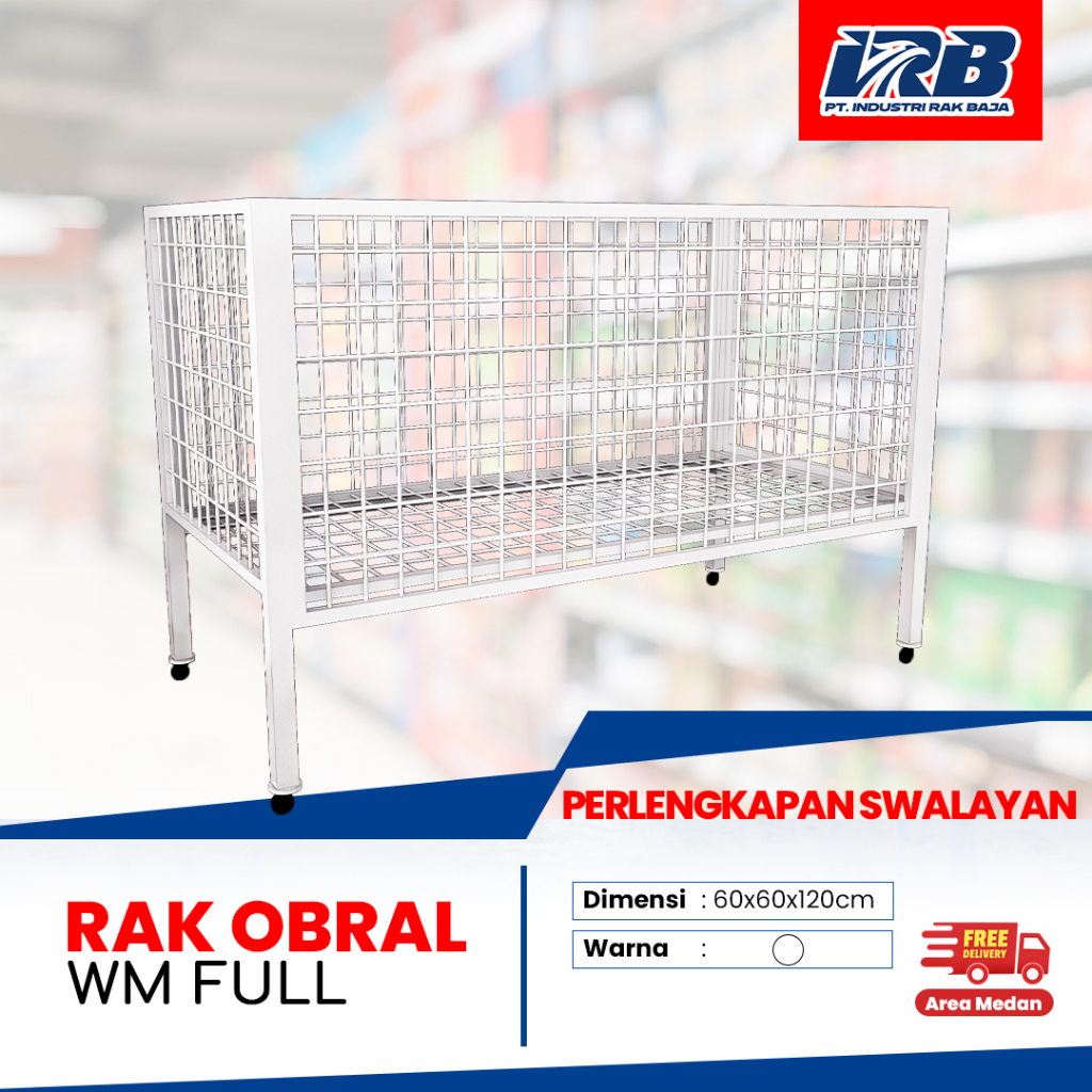 Rak Obral Wiremesh 60*60*120cm Box WM Keranjang Obral Serbaguna Murah