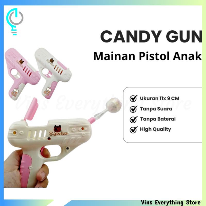 [VES] Viral Mainan Pistol Permen Lollipop Candy Gun Tembakan Lolipop Permen Lollipop Gun Mainan Anak