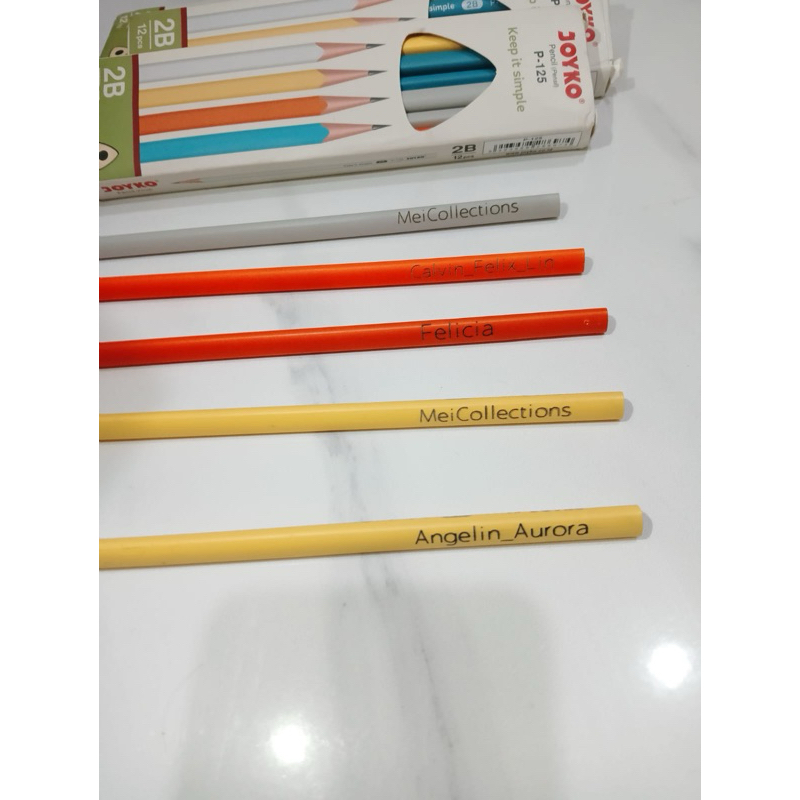 

custom nama pensil joyko 2B