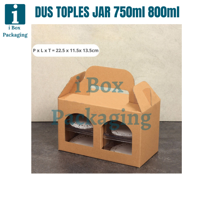

[ 10pcs ] Box Toples Jar 800ml Isi 2 Dus Toples Tabung 750ml Packaging Hampers Parsel Hari Raya