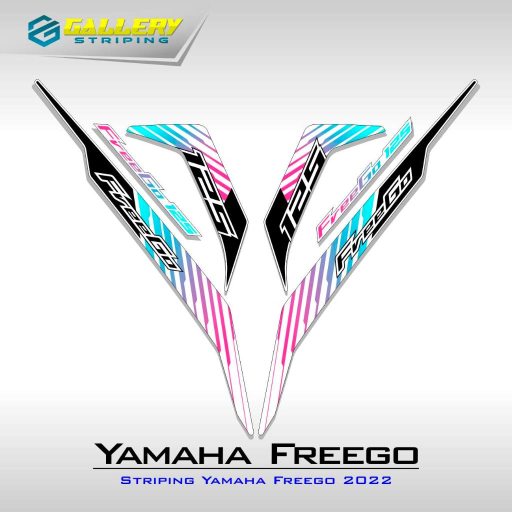 STRIPING YAMAHA FREEGO MOTIF 8 / YAMAHA FREEGO / STIKER FREEGO / STICKER / STIKER / STOCK DECAL / FR