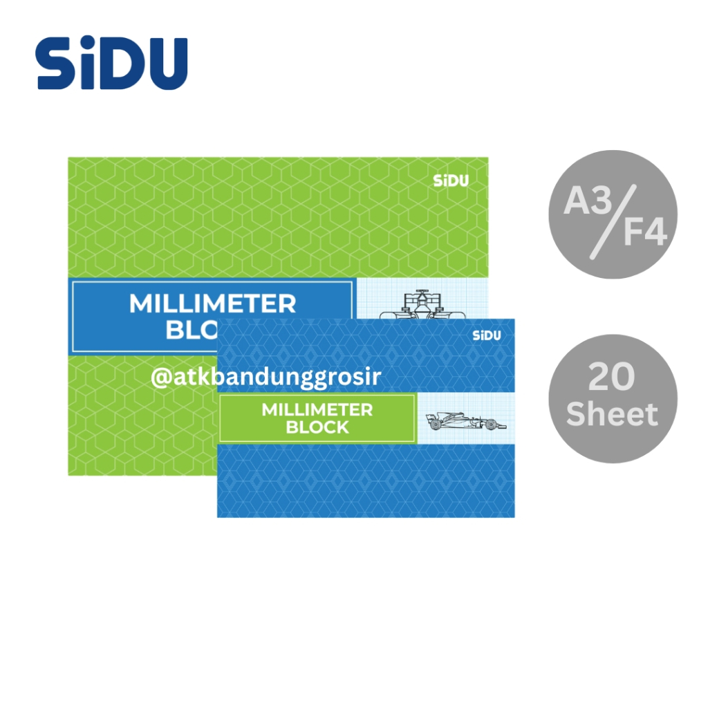 

Milimeter Block Sinar Dunia Ukuran A3 & F4 Folio isi 20 Lembar Sidu Buku Gambar