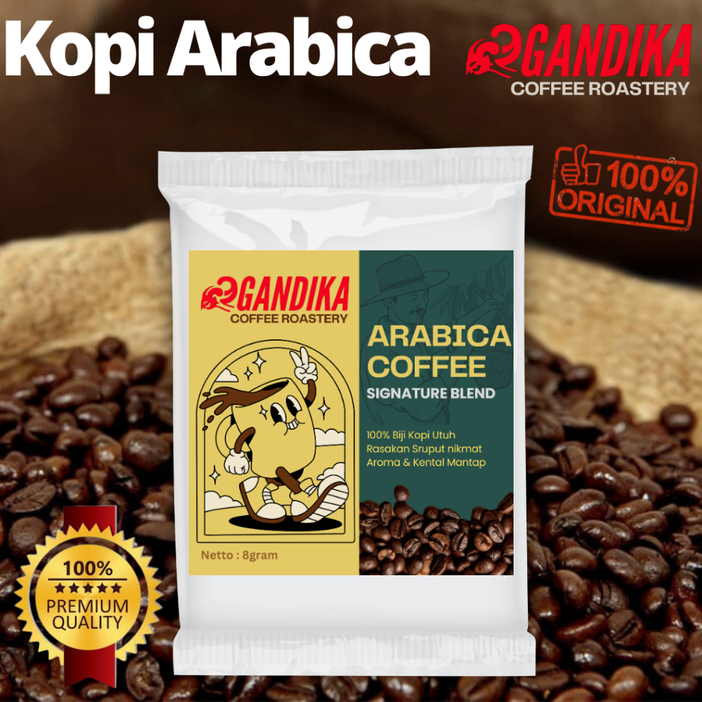 

KOPI GANDIKA ARABICA PREMIUM KOPI HITAM ARABIKA TULEN KOPI TANPA GULA 8GR KOPI SPECIALITY KOPI KHAS BOGOR OLEH OLEH BOGOR ORI