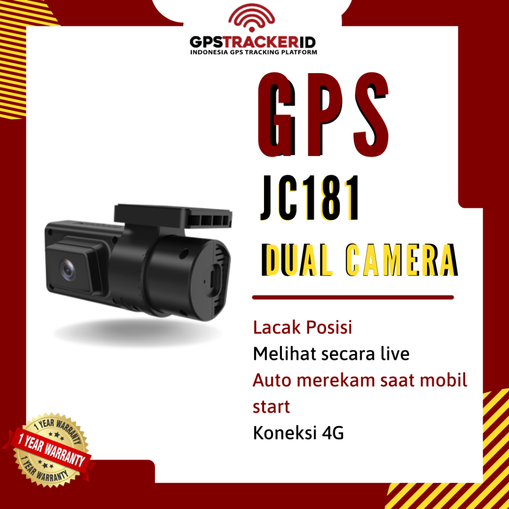 GPS Tracker Jc181 Dual Camera Dashcam 4G mobil original