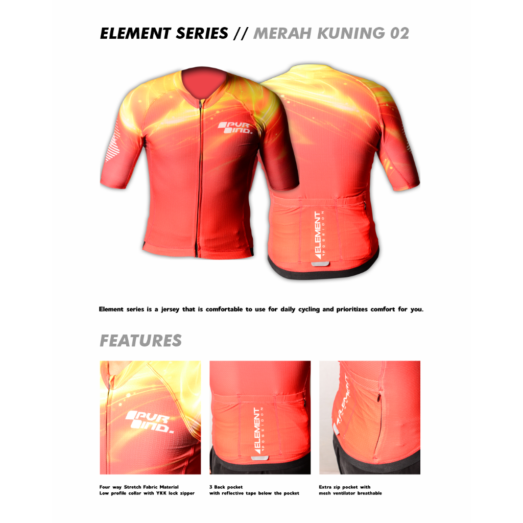 JERSEY ROADBIKE ELEMENT SERIES PVRIND | ROADBIKE | CYCLING | UNISEX