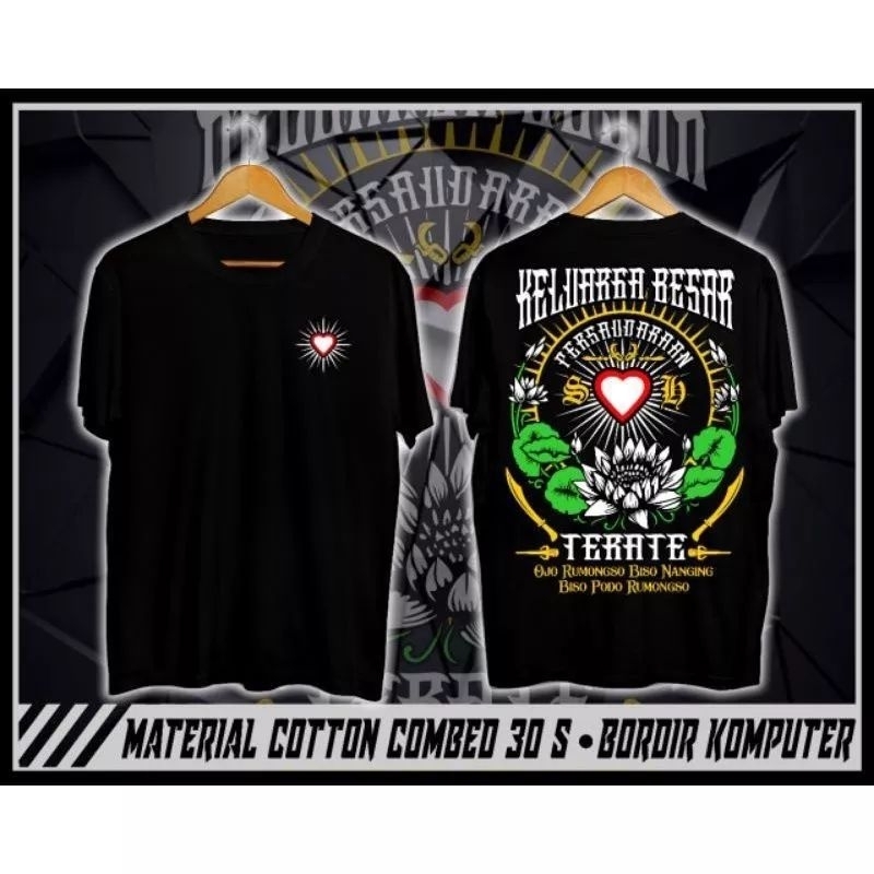 kaos bordir simple psht lengan pendek