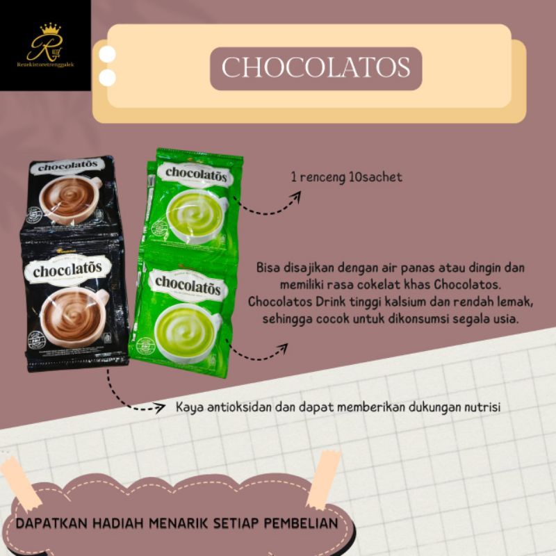 

[Per Renceng] Chocolatos Drink 27g / Chocolatos Dring minuman Italia / Chocolatos isi 10sachet