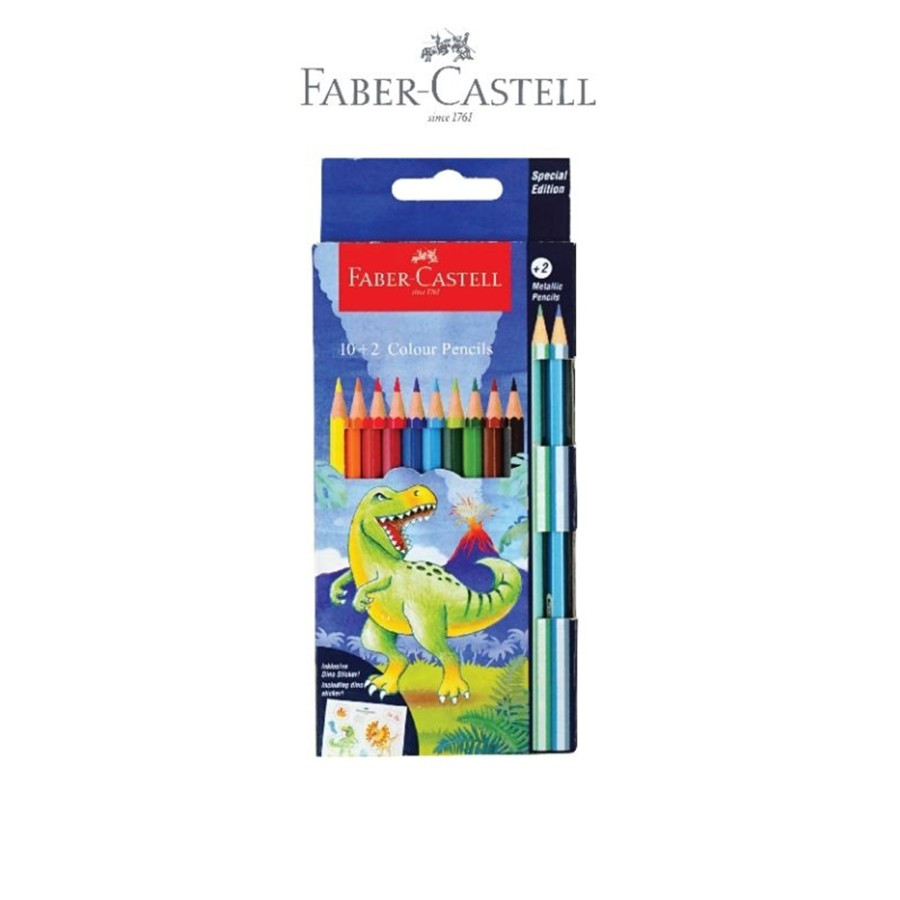 

Pensil Warna FABER CASTELL 12 Warna Dino Metalic Pencils
