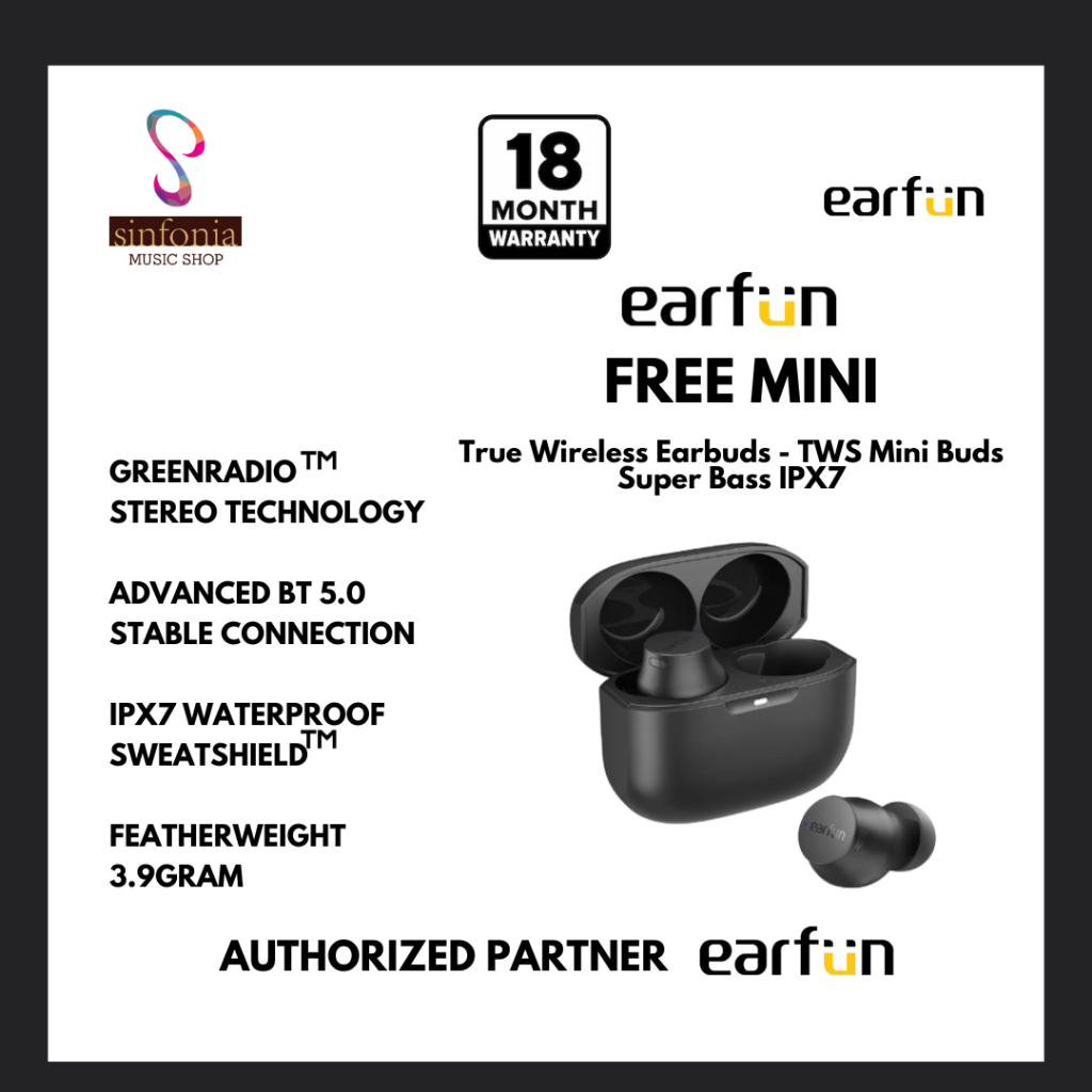 EarFun Free Mini True Wireless Earbuds - TWS Mini Buds Super Bass IPX7