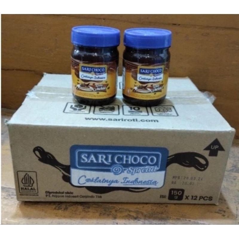 

Selai Sariroti / Choco Selai Cokelat / Cokelat Hazelnut Crunchy 150g 1 Dus 12 Pcs