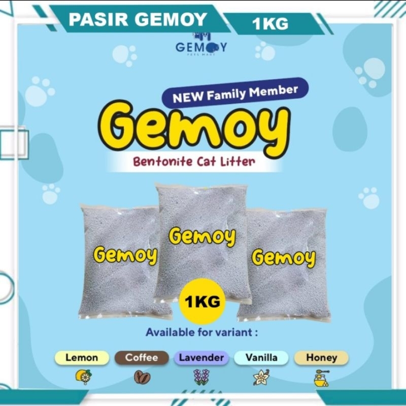 Pasir Gemoy 1 Liter - Pasir Kucing Wangi - Pasir Gumpal Wangi Premium