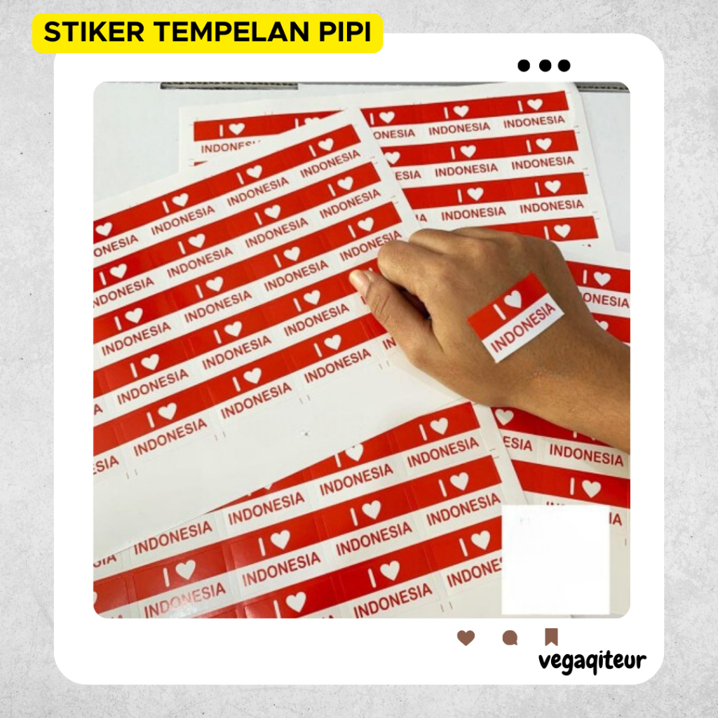 

✅Viral Banget❤ Stiker Pipi Merah Putih 100 Pcs | Stiker Kemerdekaan Indonesia Merah Putih | Glossy