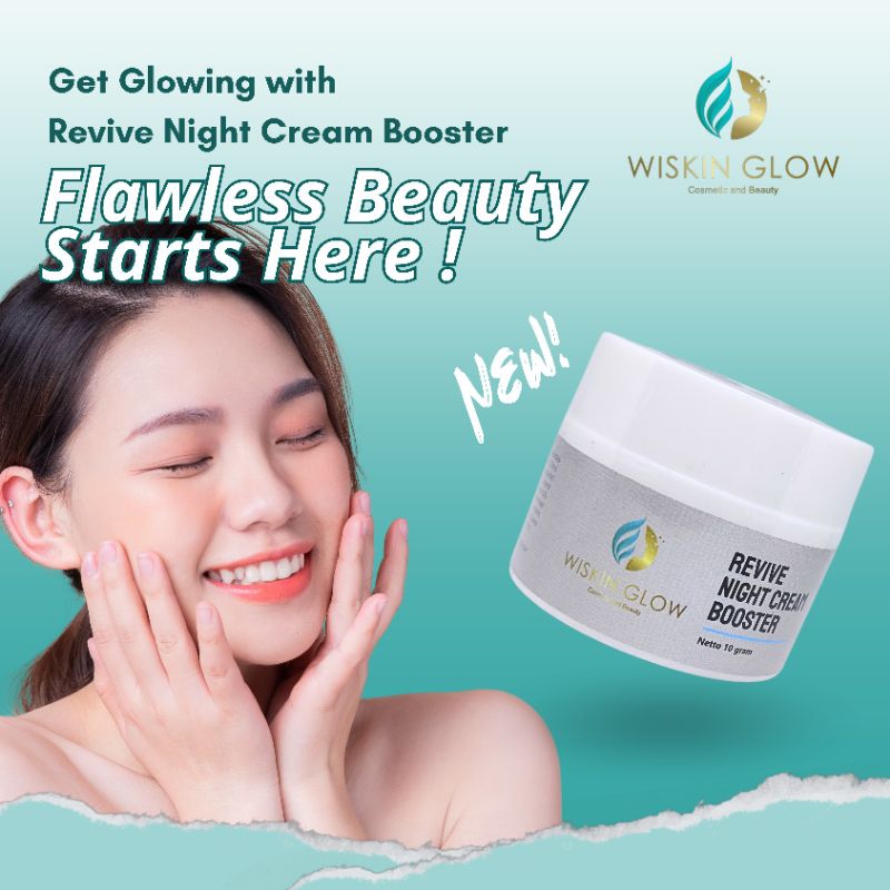(bisa COD) NIGHT CREAM BRIGHTENING WISKIN GLOW