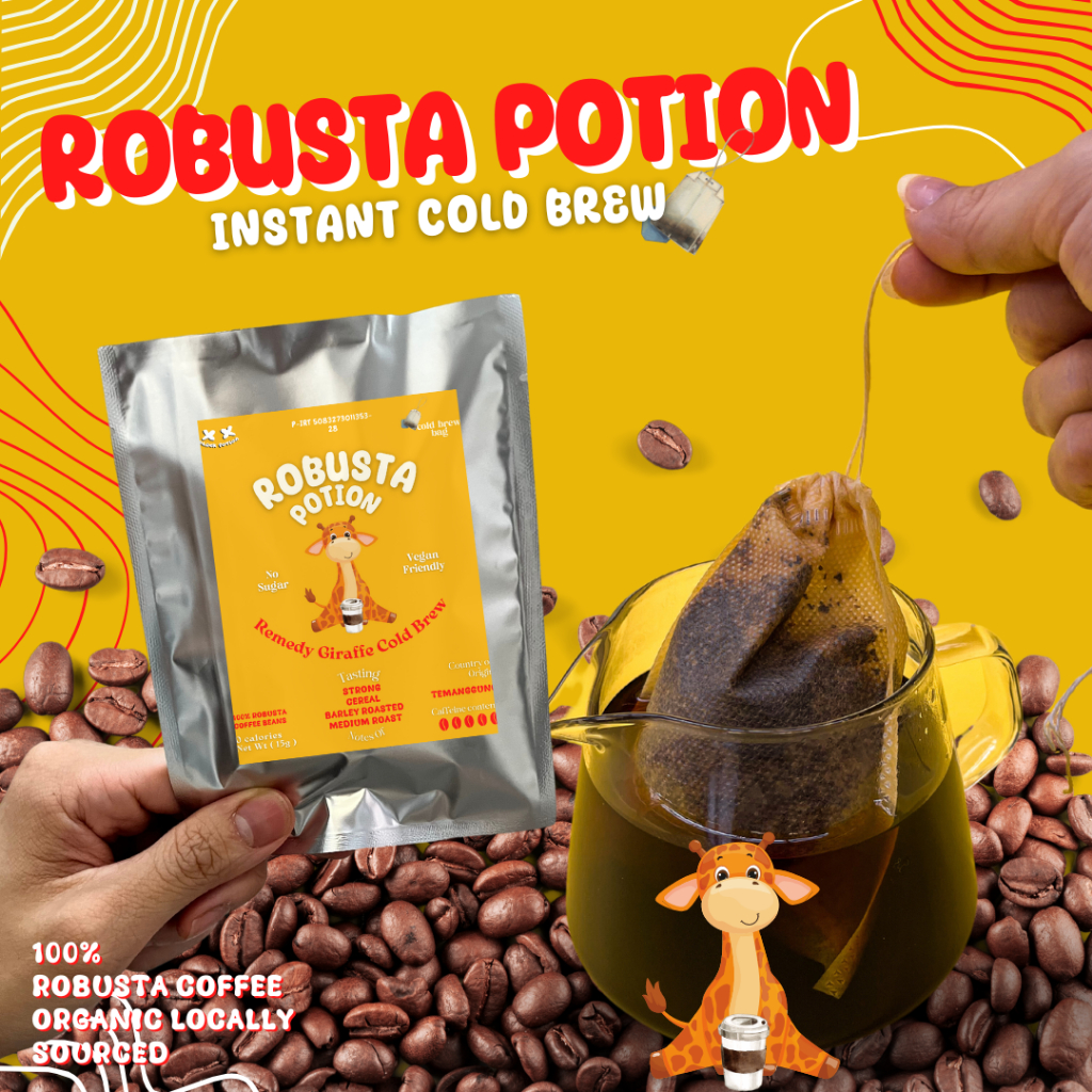 Robusta Instant filter Cold Brew Coffee (1pcs) By Black Potion