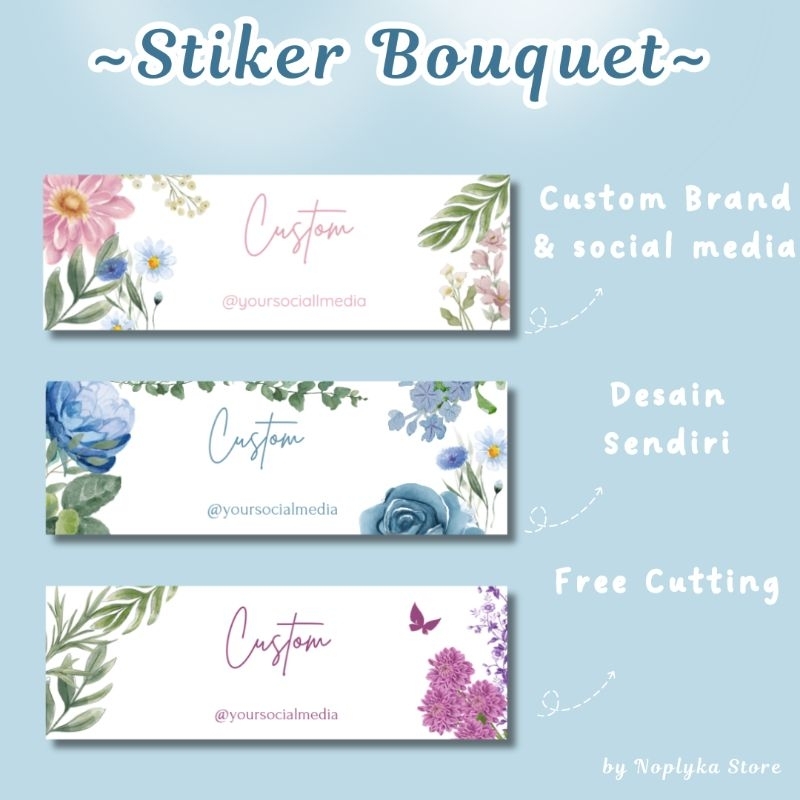 

Stiker Label Buket Bunga Bouquet Florist Buket Bunga