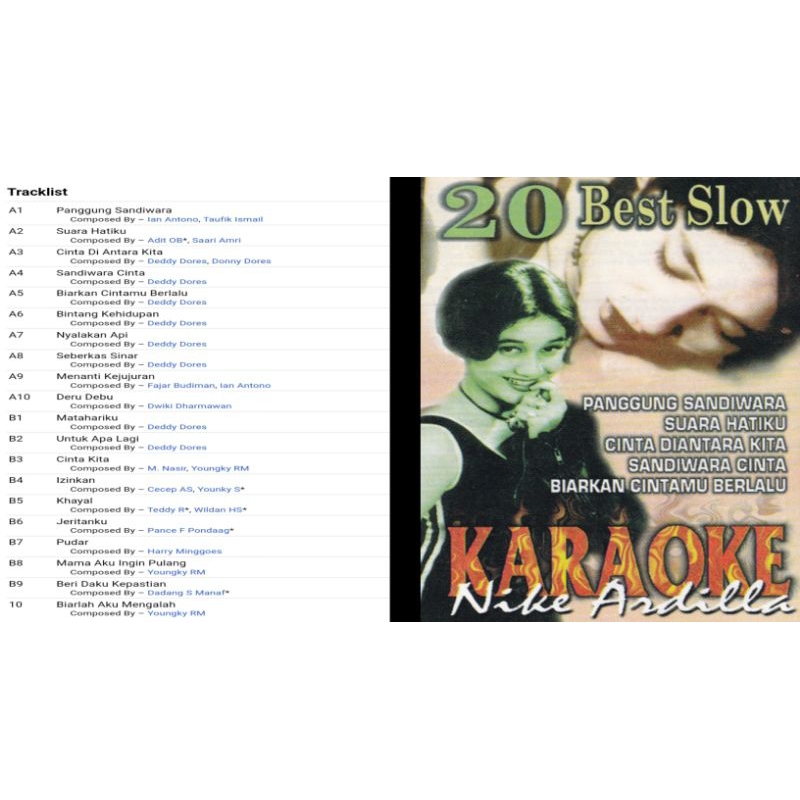 nike ardilla dvd 20 best slow karaoke nike ardilla album 1998