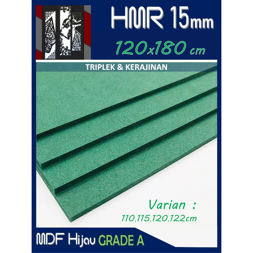 HMR 15mm | MDF HIJAU 15mm 120x180 cm HMR Board 15 mm 120 x 180 | 180x120 | 180 x 120 cm