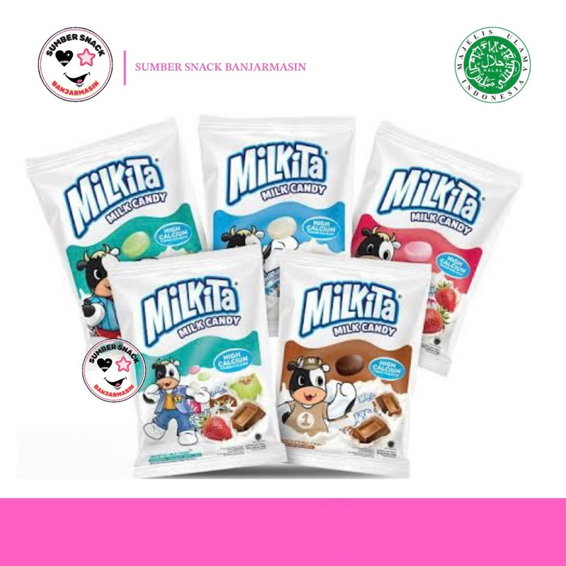 

Milkita Milk Candy (5 Varian Rasa) (Isi 30/Pack) (120g)