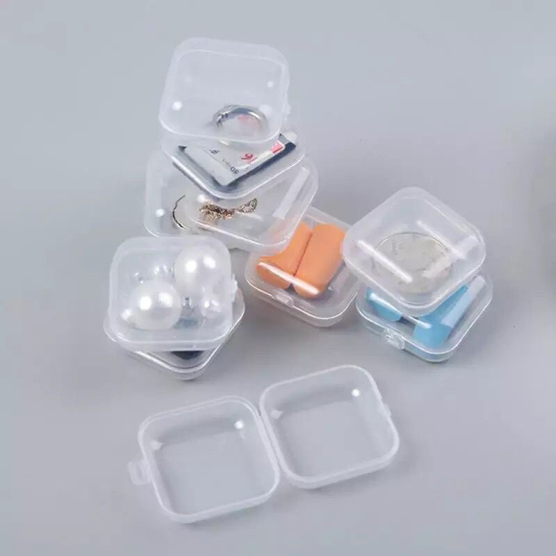 KOTAK OBAT MINI KECIL TEMPAT MEMORY CARD EARPLUG PERHIASAN ANTING KOTAK PLASTIK SERBAGUNA MINI BOX