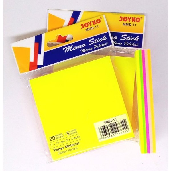 

Memo Stick (Memo Perekat) Joyko MMS-11 Sticky Note Warna Warni