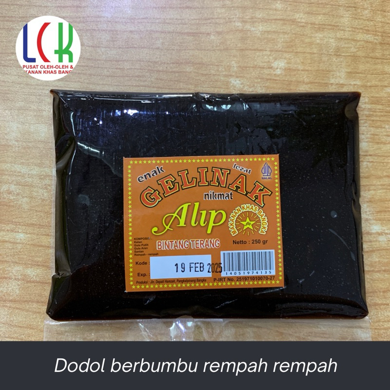 

Dodol Gelinak Alip Cap Bintang 250 Gram Asli Bangka dari Toko LCK