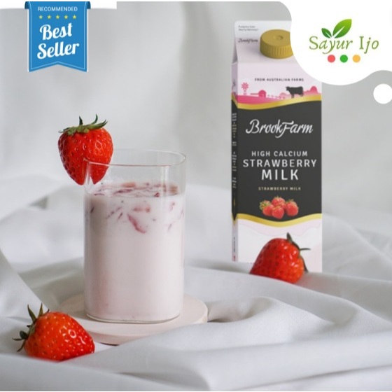 

BrookFarm Fresh Milk STRAWBERRY 946 ML / Pack Susu Rasa Buah Stroberi High Calcium From Australian Milk Strawberries Fresh Pasteurized Milk Segar Instant HALAL