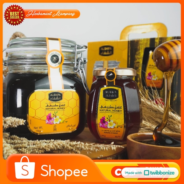 

MADU ARAB AL-SHIFA ALSHIFA AL SHIFA 1KG FREE 250GR PAKET PROMO NATURAL HONEY ORIGINAL