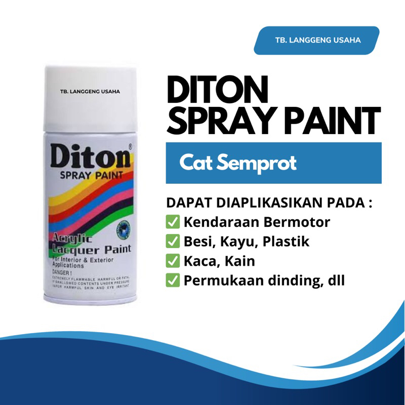 DITON SPRAY PAINT METAL COLORS Cat Semprot Kendaraan Motor Mobil Anti Karat Tahan Panas Body Dasar K