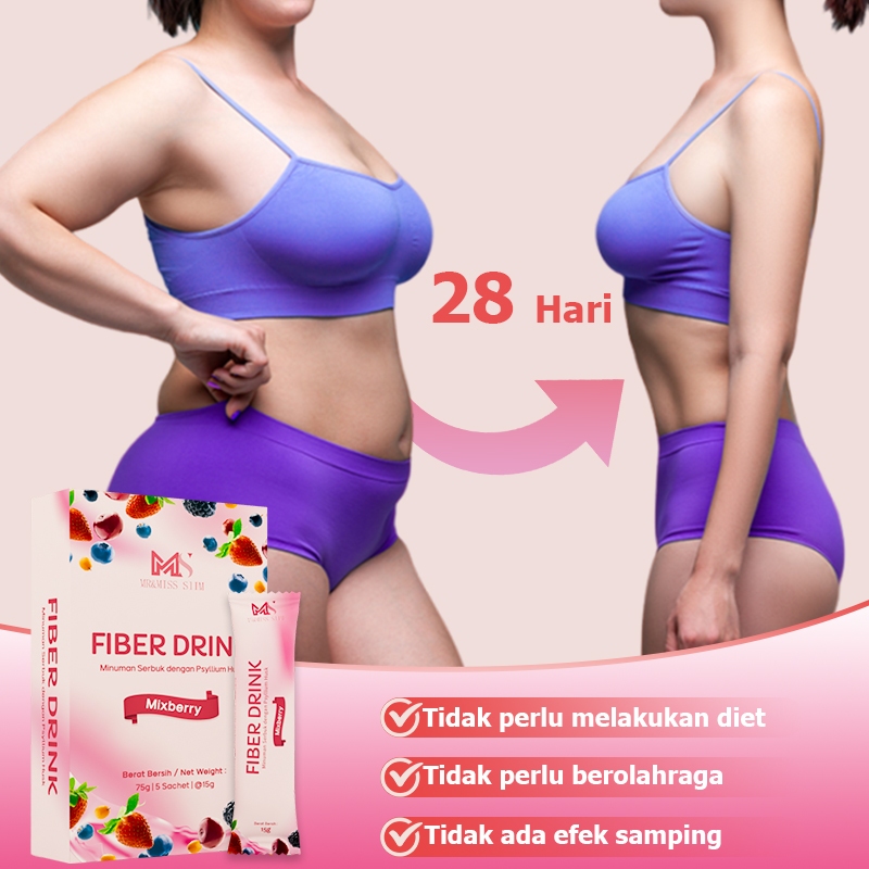 Minuman diet Fiber drink diet Teh diet ampuh cepat dan bpom Pil diet 5PC/kotak Obat diet Teh hijau d