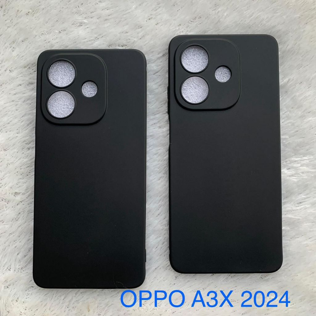 NEW !! Black Case Slimfit OPPO A3X / A3 PRO Soft Case Hitam Slim Fit / Softcase Gelap Premium Matte 